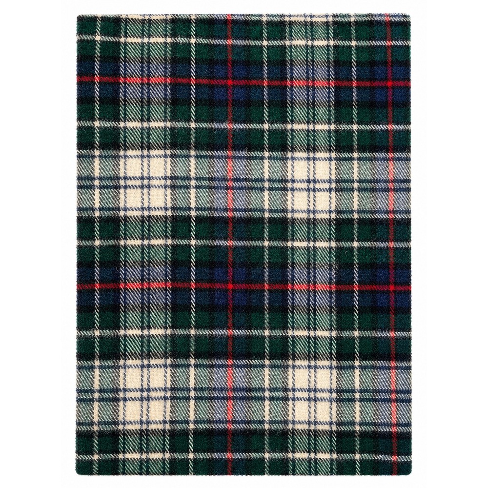 Pendleton Highland Motor Robe Wool Blanket Plaid Green Blue Red 52x70 Fringe USA - Picture 3 of 4